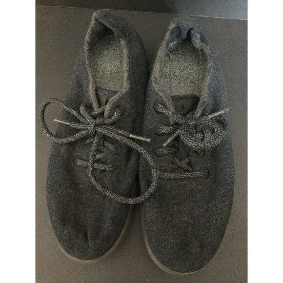 Allbirds Women's Merino Wool Runners Sneakers Breathable Lace Up Black Size W8 - Picture 2 of 6